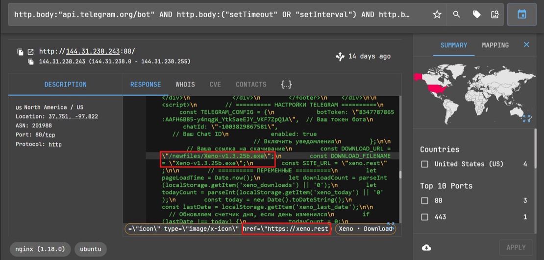 Netlas Query Results