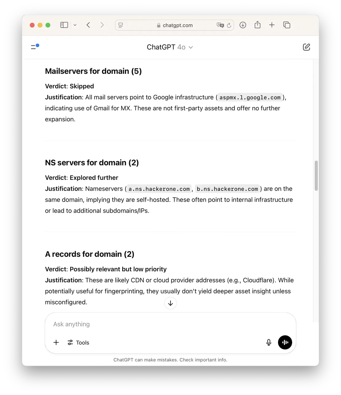 ChatGPT Evaluates Discovery Paths