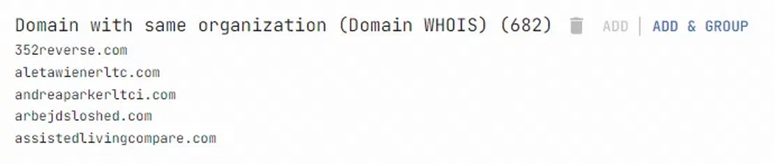Netlas Discovery Tool organization search by name