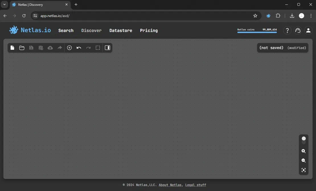Netlas ASD Tool empty workspace
