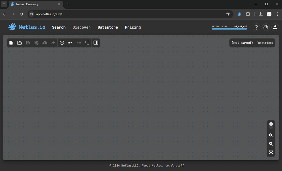 Netlas ASD Tool empty workspace