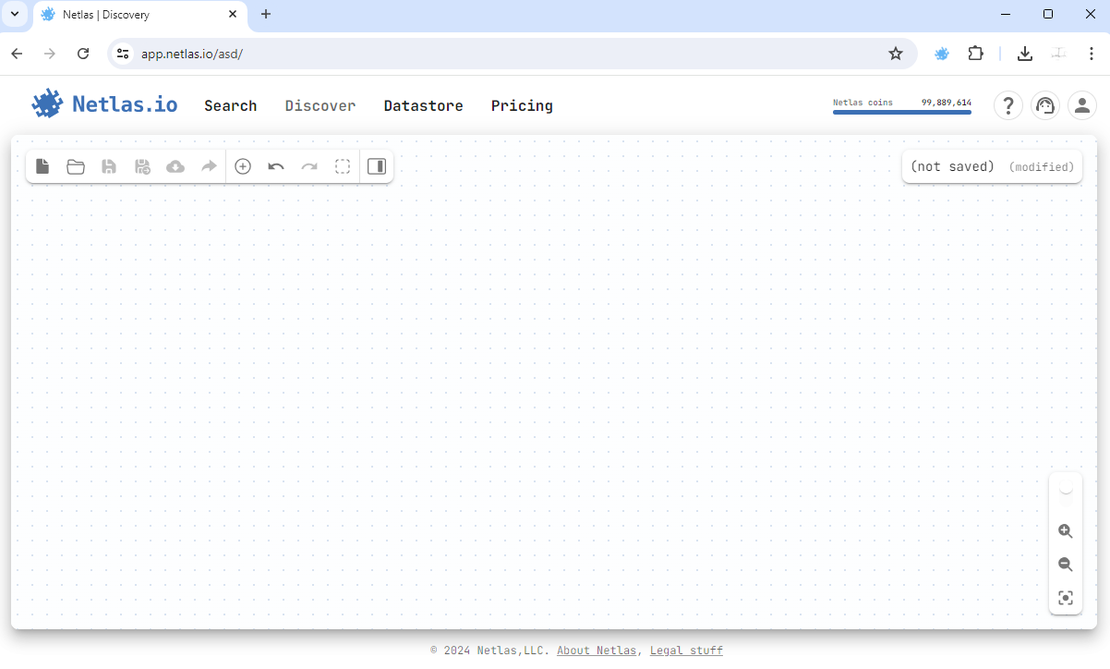Netlas ASD Tool empty workspace