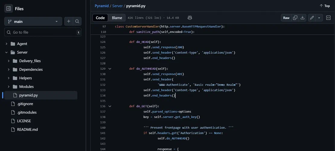 Pyramid C2 Github Code Repo