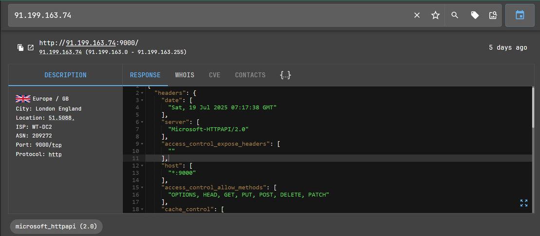 Sectop RAT Netlas Search