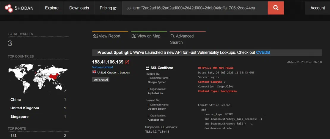Cobalt Strike Shodan Google