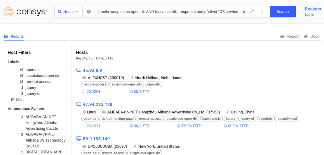 OpenDir Censys Search