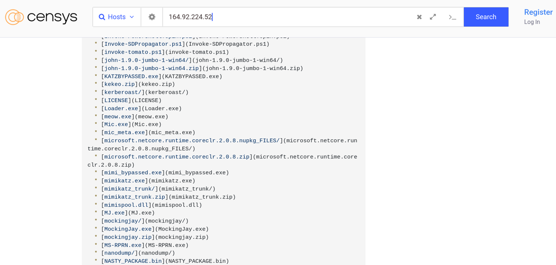 OpenDir Censys Search