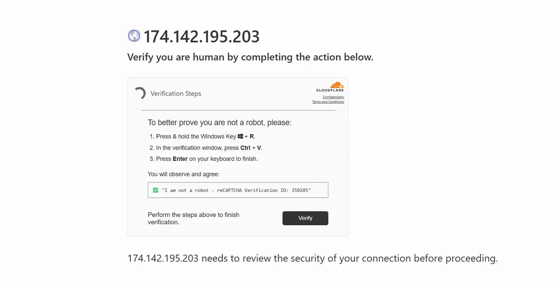 Front Page with CAPTCHA