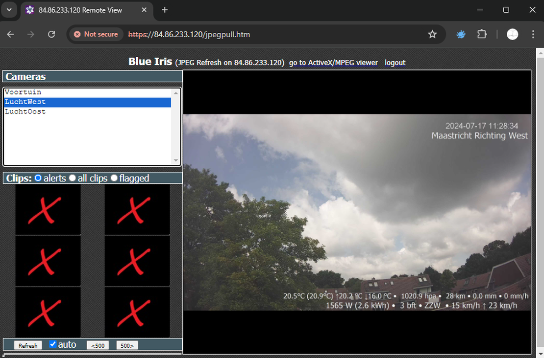 Blue Iris working camera