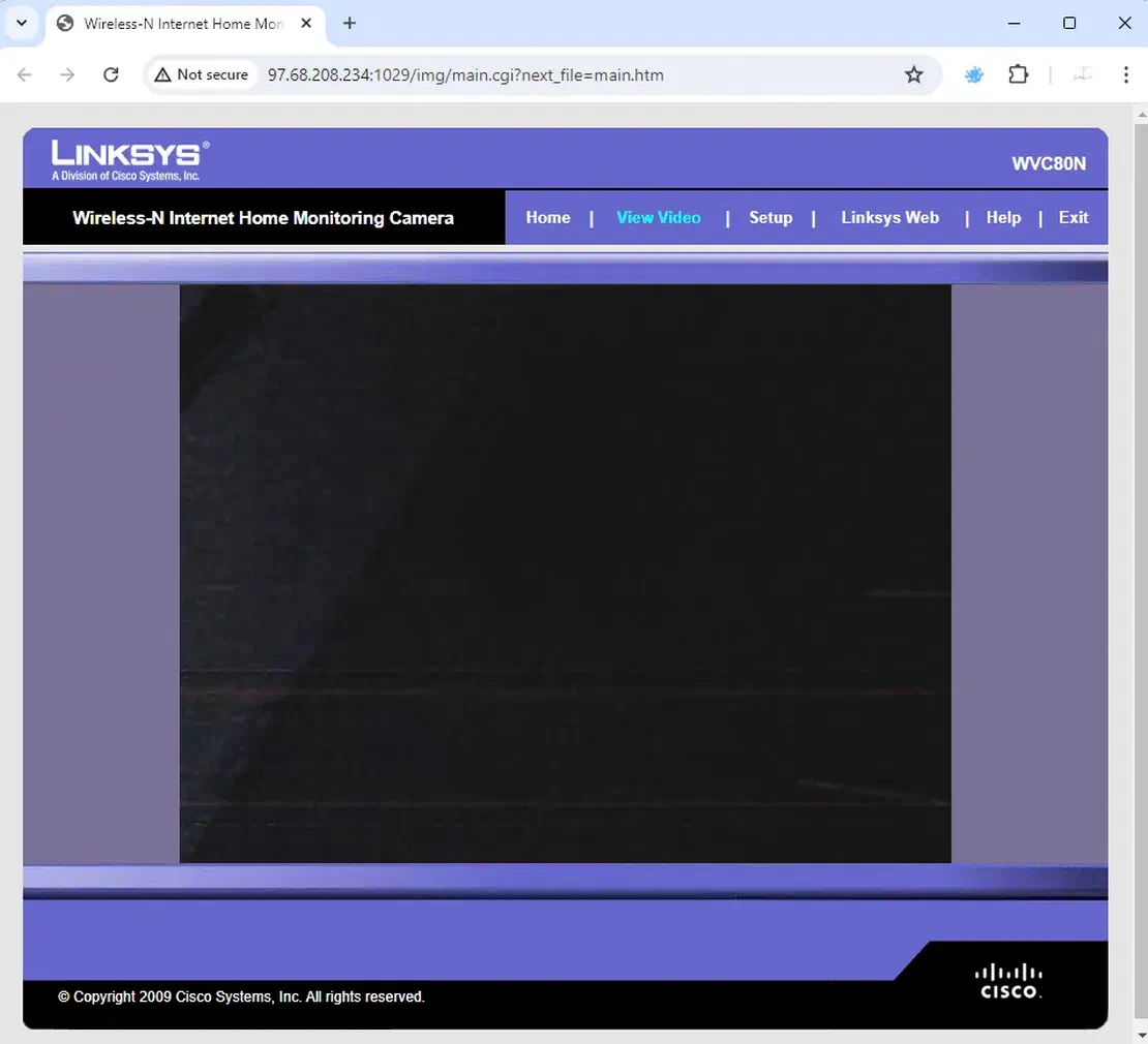 Linksys camera from Google