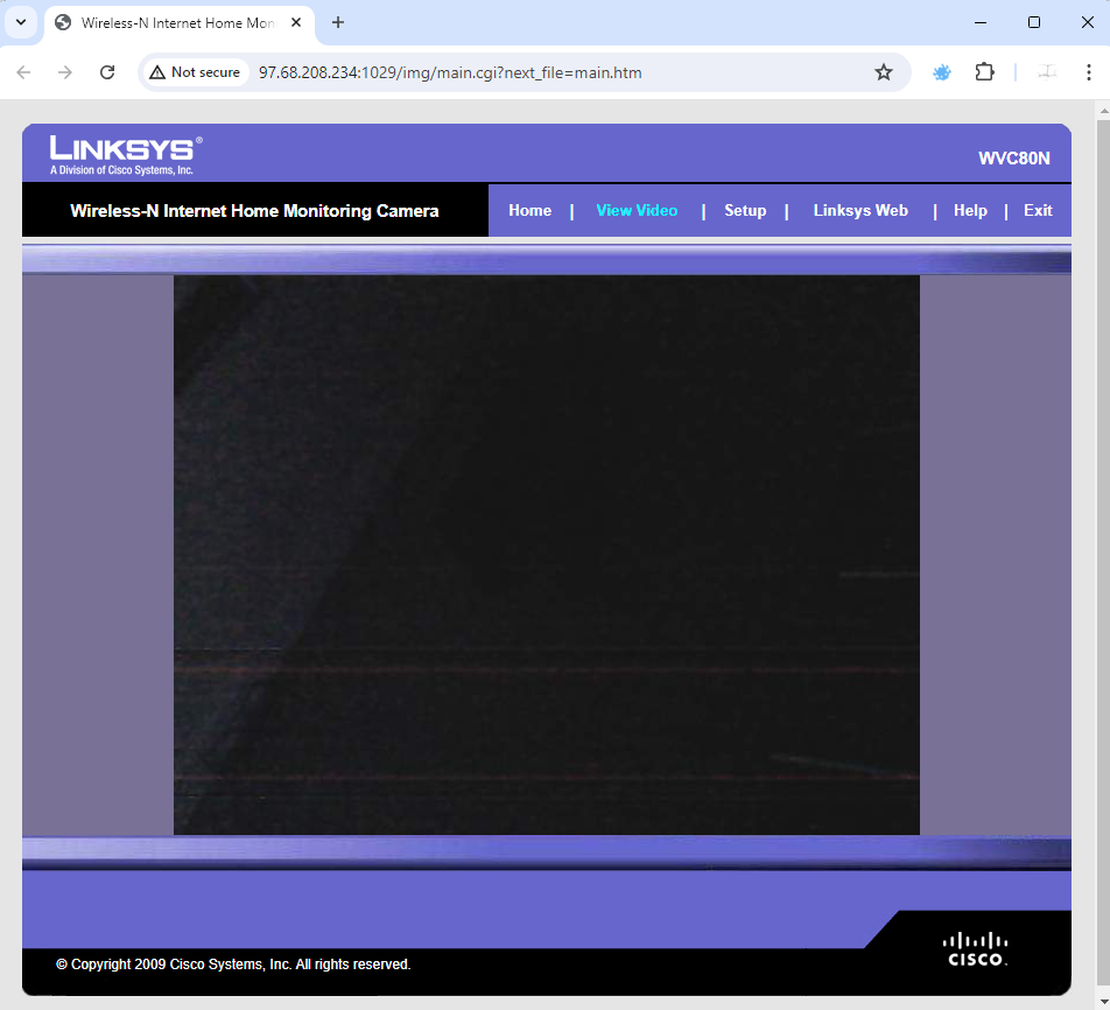 Linksys camera from Google