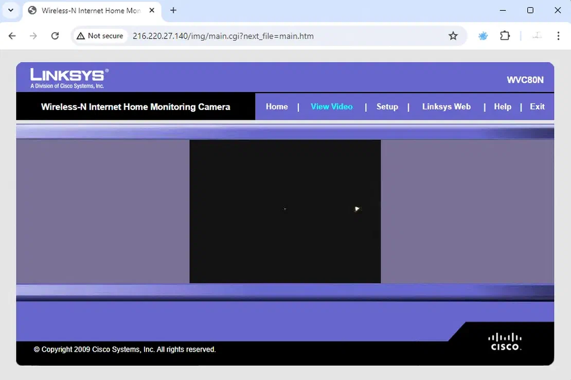 Linksys camera from Netlas