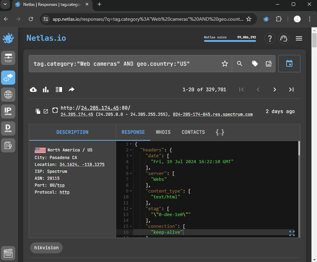 Cameras in United States