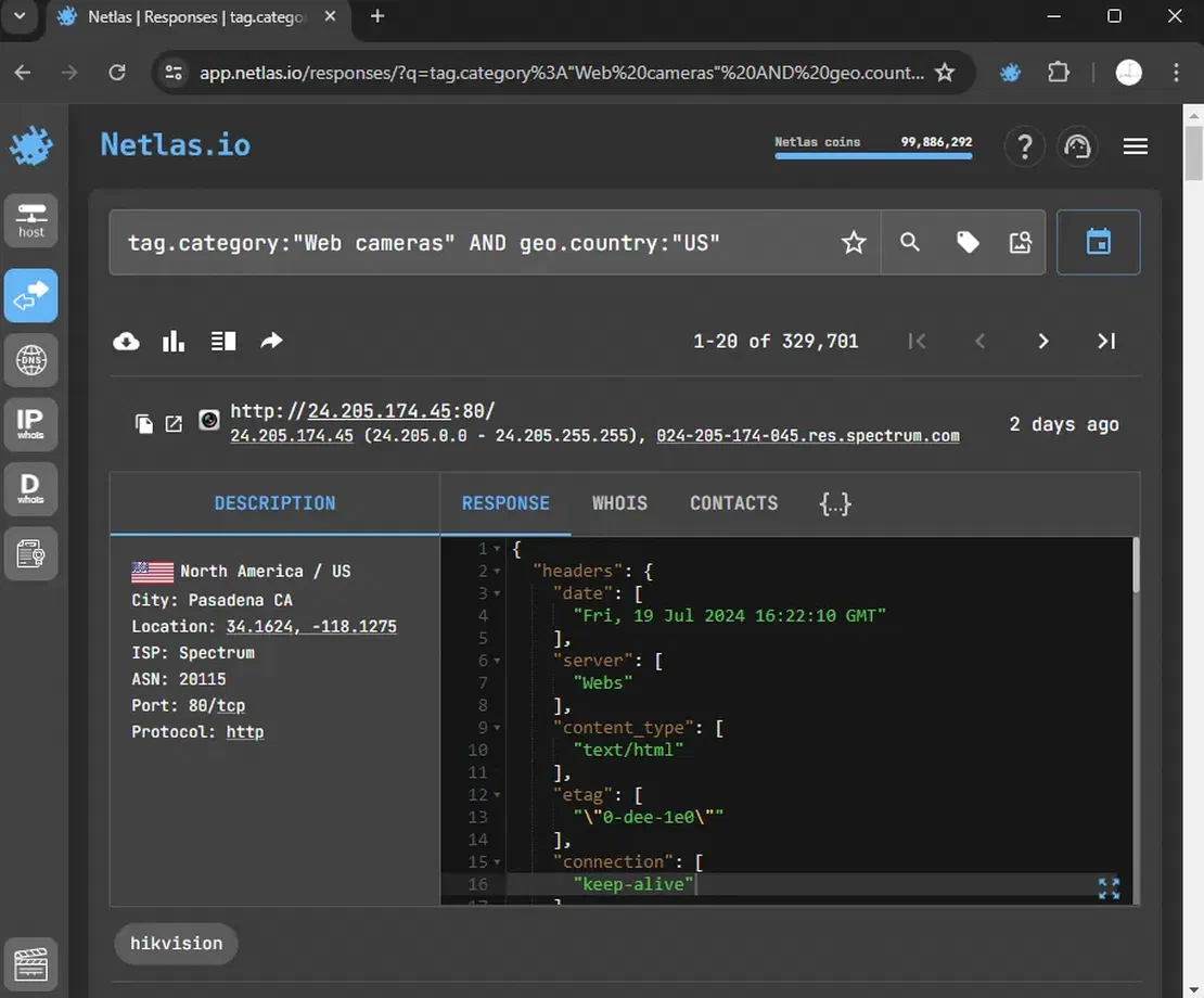 Cameras in United States