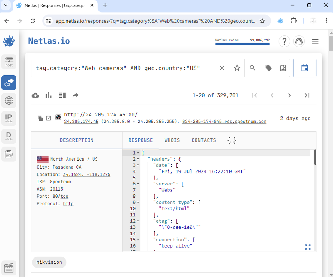 Cameras in United States