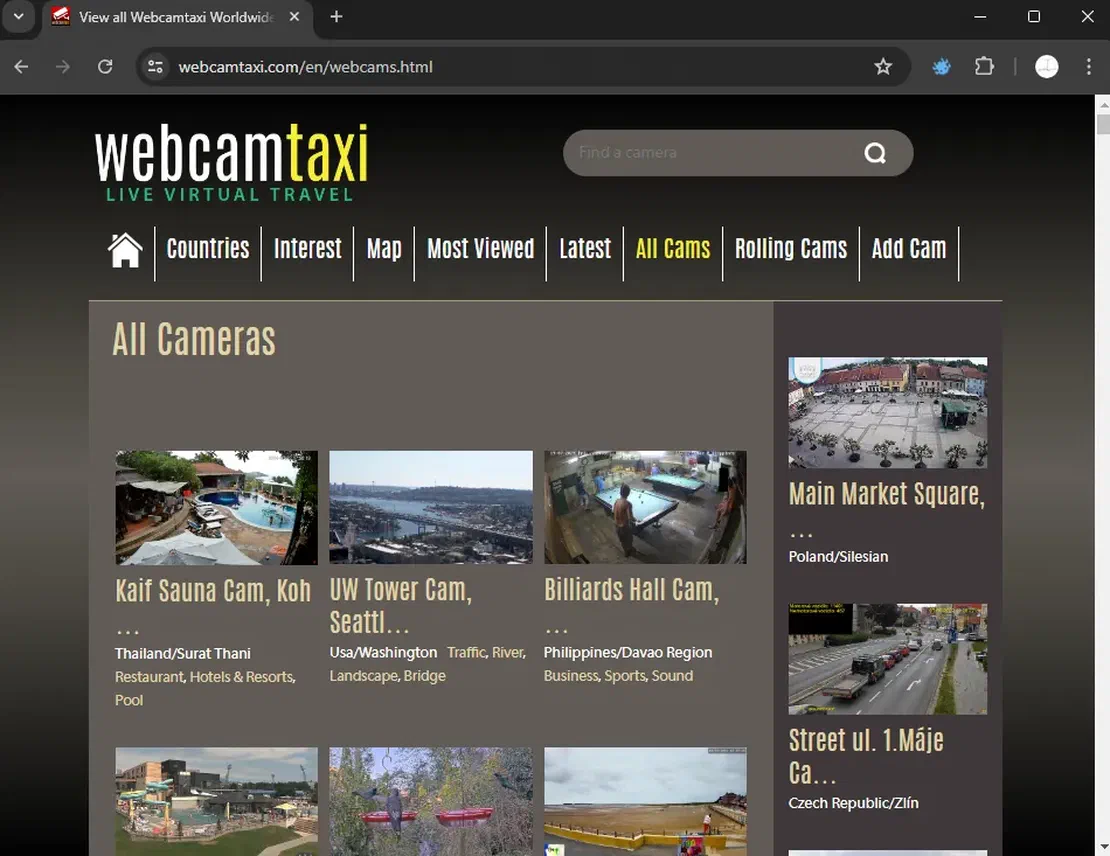 WebCam Taxi cameras