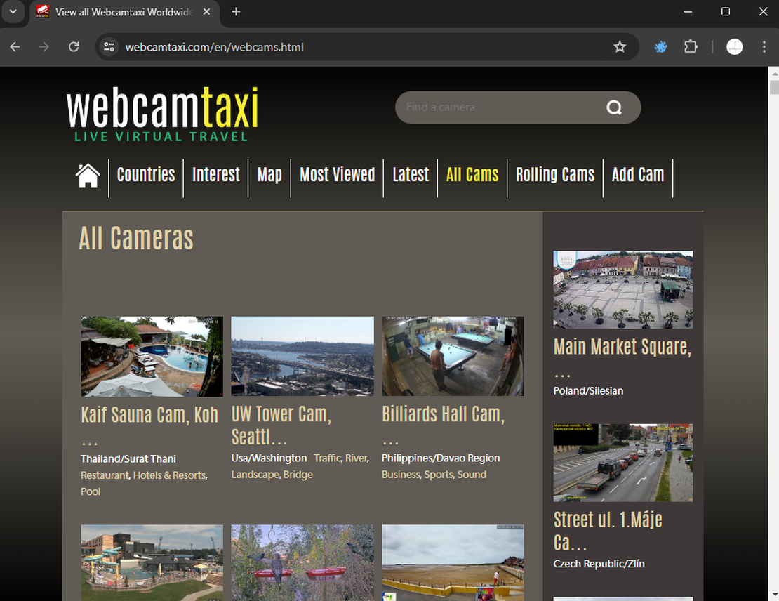 WebCam Taxi cameras