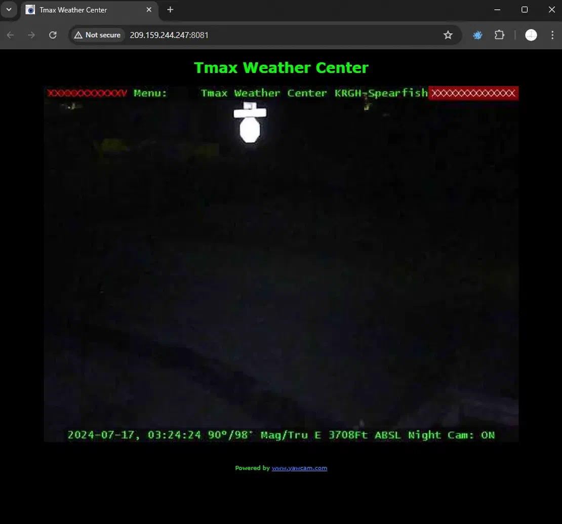 Yawcam camera