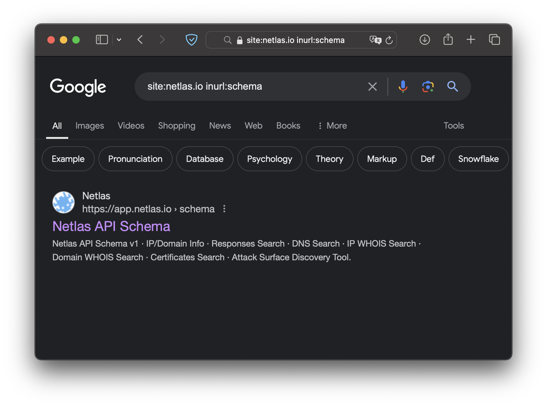 Netlas endpoints search