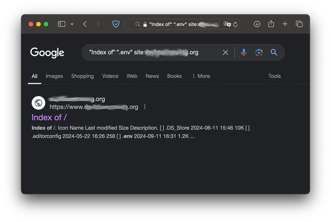 Env files search