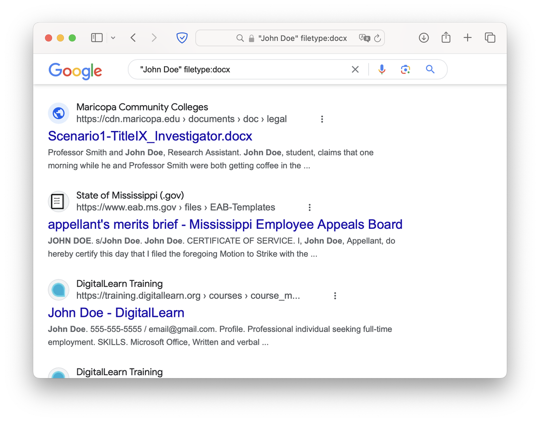 Searching for documents with someone&rsquo;s mention