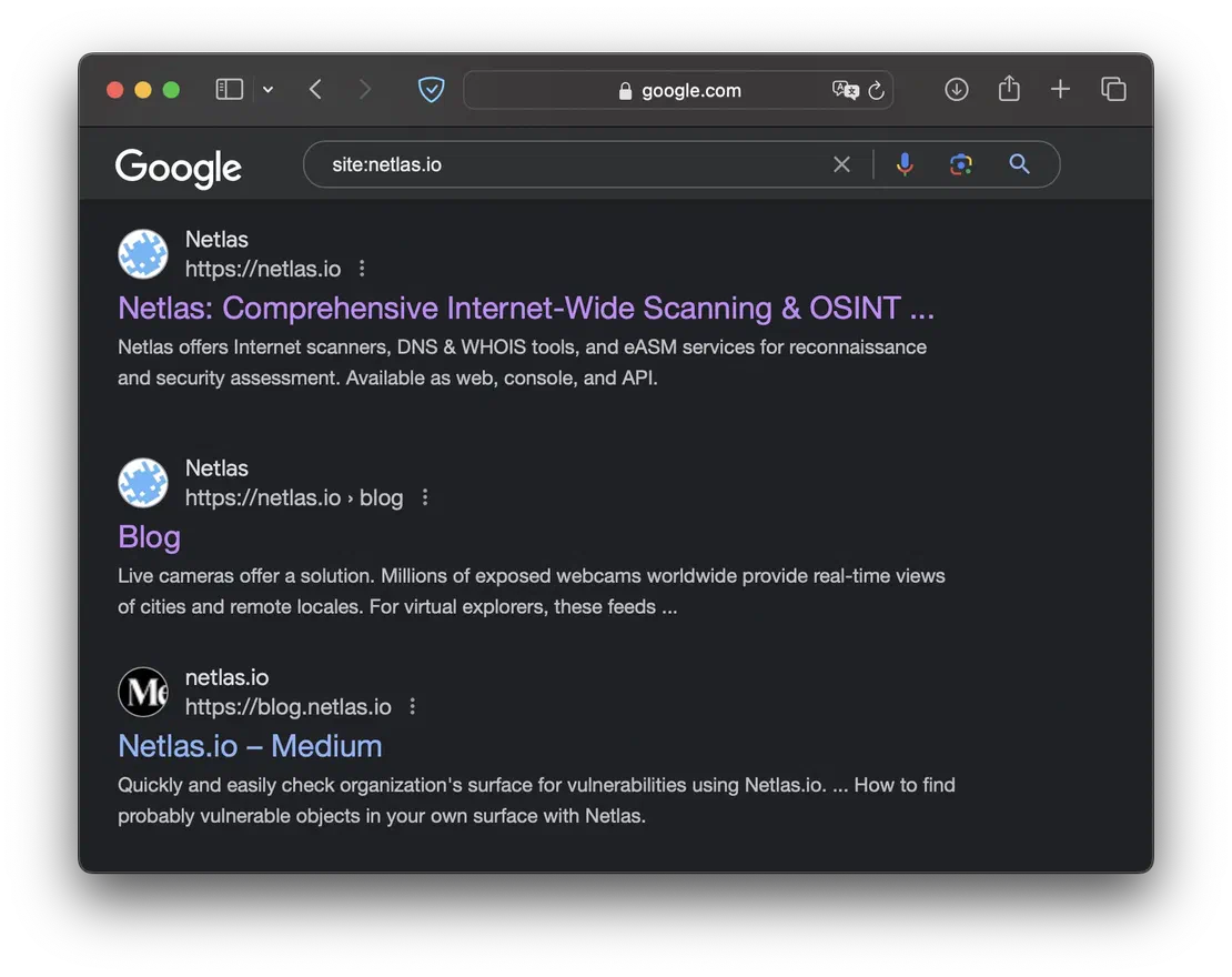 Using site dork