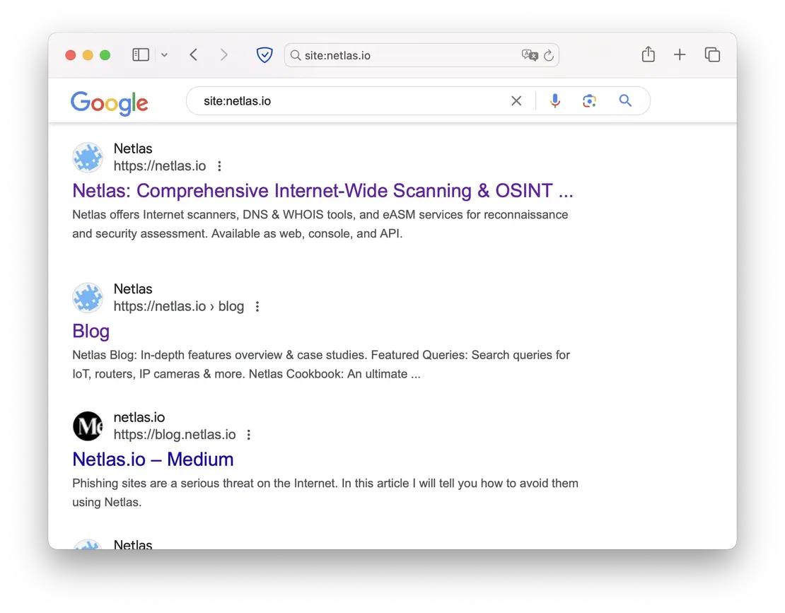 Using site dork