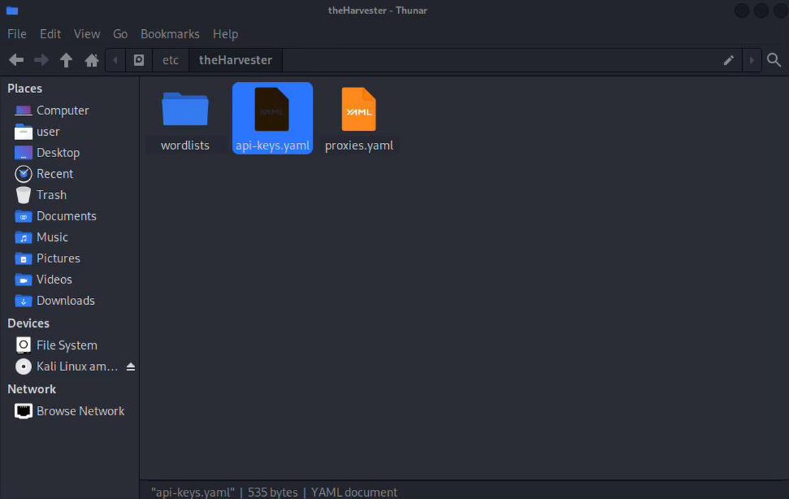 API Keys file