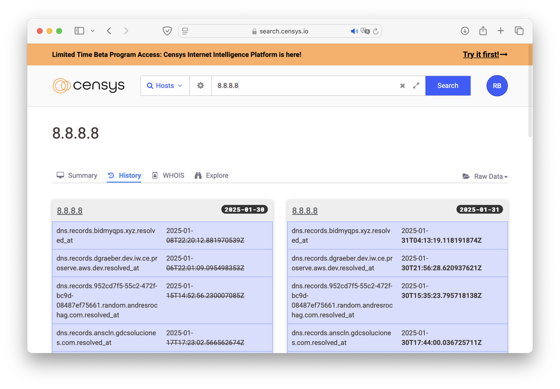 Censys Response Comparison