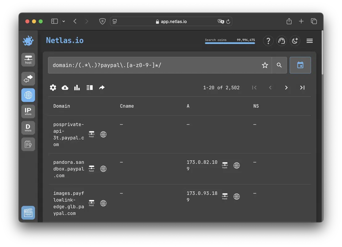 Netlas Regex