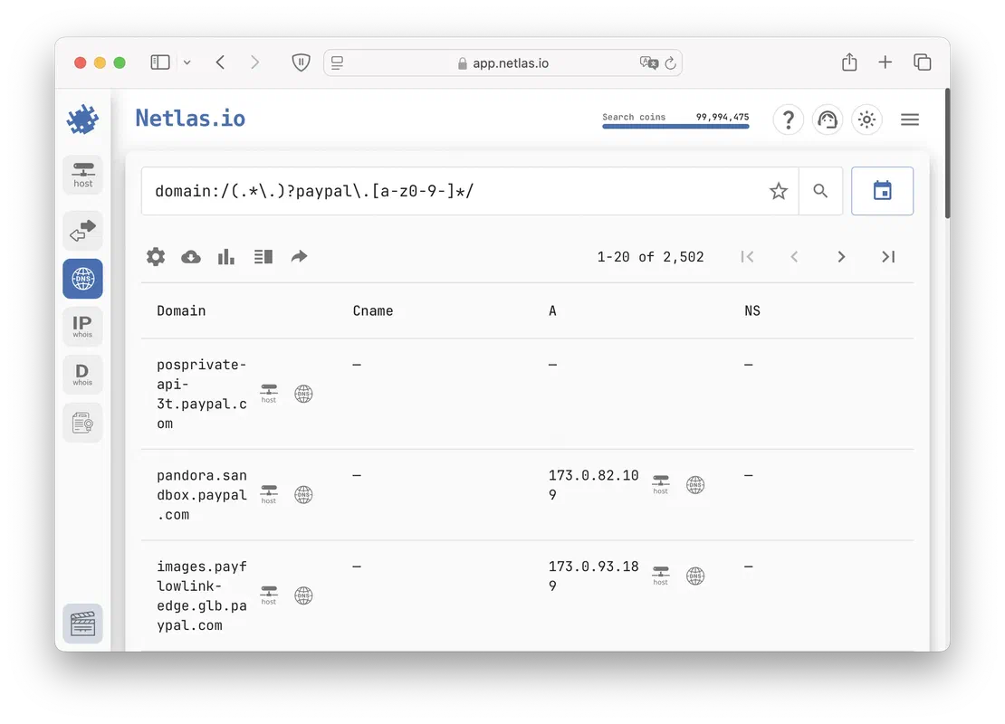 Netlas Regex