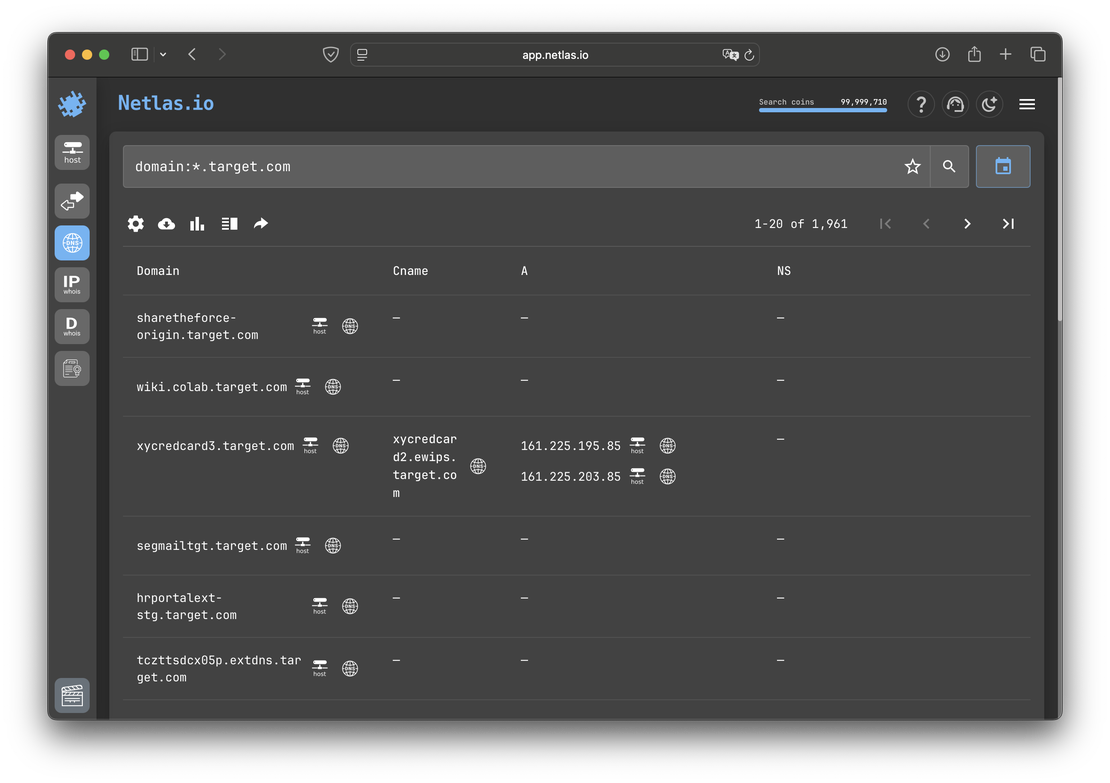 Netlas Subdomains