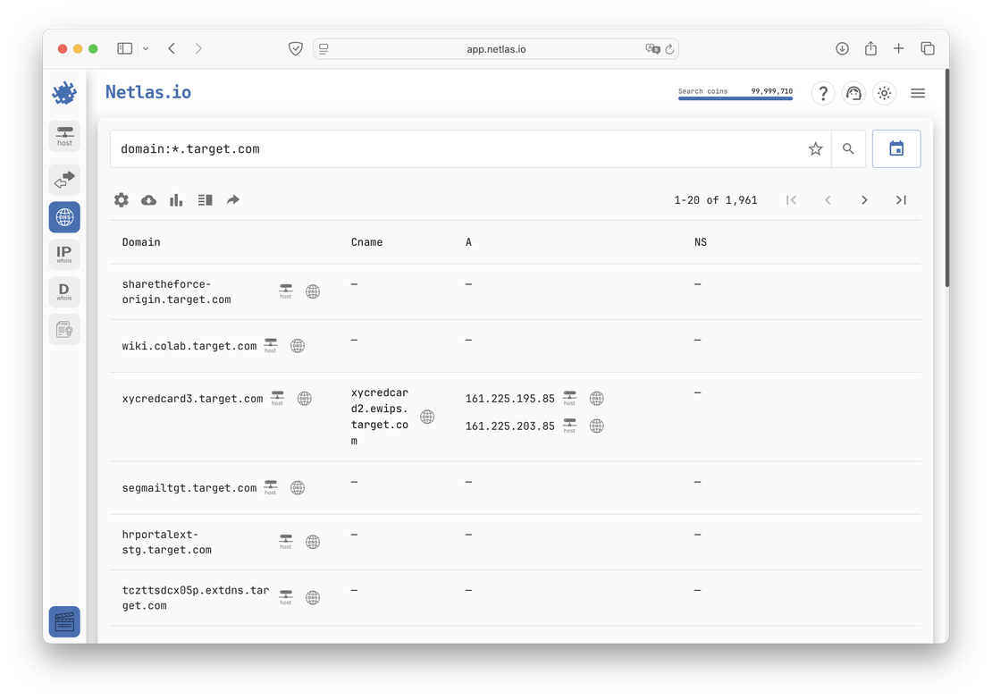 Netlas Subdomains