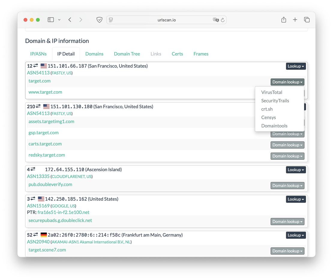 Target.com IP Detail