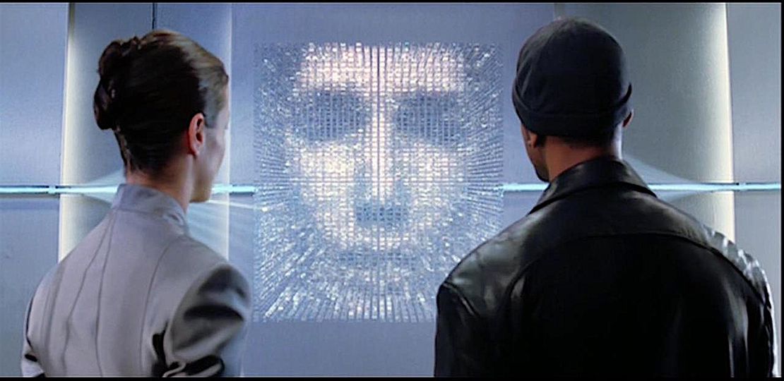 A talking to VIKI scene