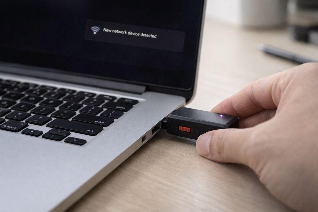 Bash Bunny connected to a target computer acting as a trusted USB device (stealth deployment)