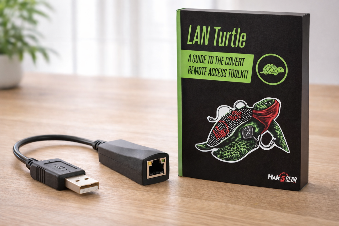 LAN Turtle covert USB-to-Ethernet implant for persistent network access (device photo)