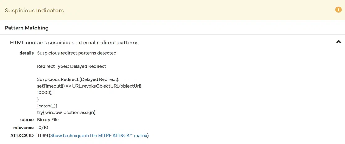 Suspicious JavaScript indicators showing staged download handling and fallback payload delivery logic
