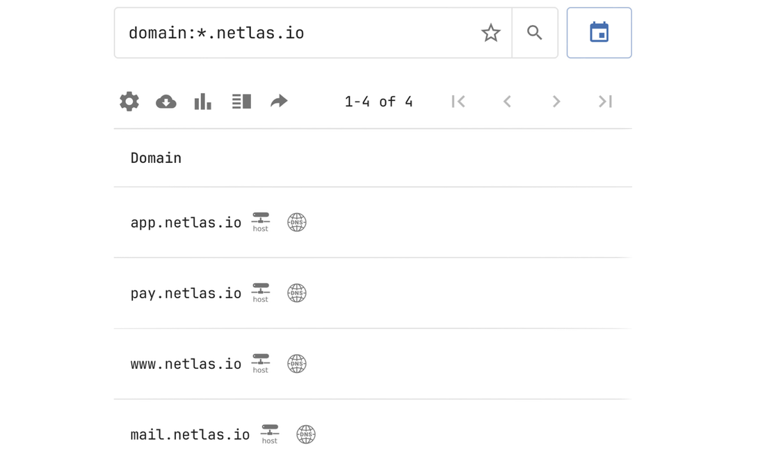 Netlas DNS Lookup - Subdomains lookup