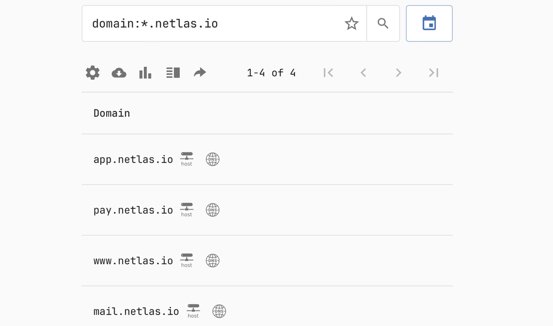 Netlas DNS Lookup - Subdomains lookup