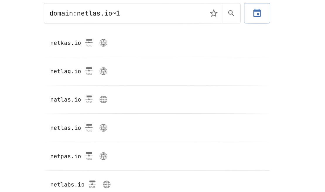 Netlas DNS Lookup - Search for typosquatting