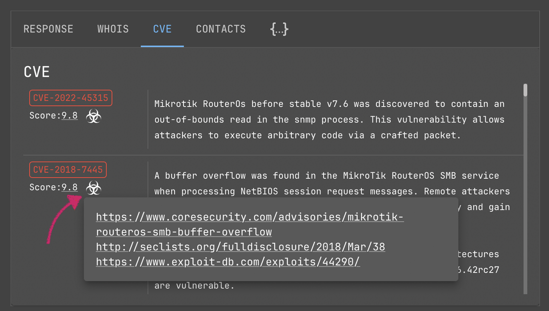 Netlas internet scan data - Passive vulnerability detection