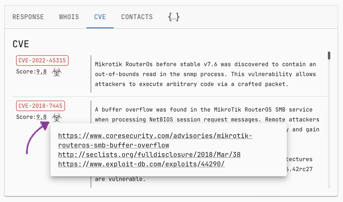 Netlas internet scan data - Passive vulnerability detection