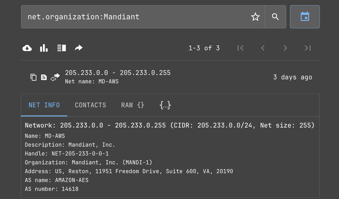 Netlas IP WHOIS Lookup - Search capabilities