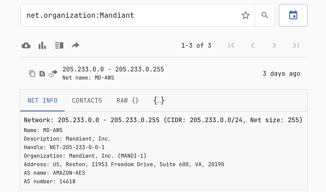 Netlas IP WHOIS Lookup - Search capabilities