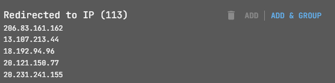 Netlas redirects search