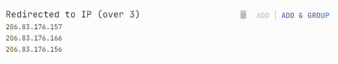 Netlas redirects search