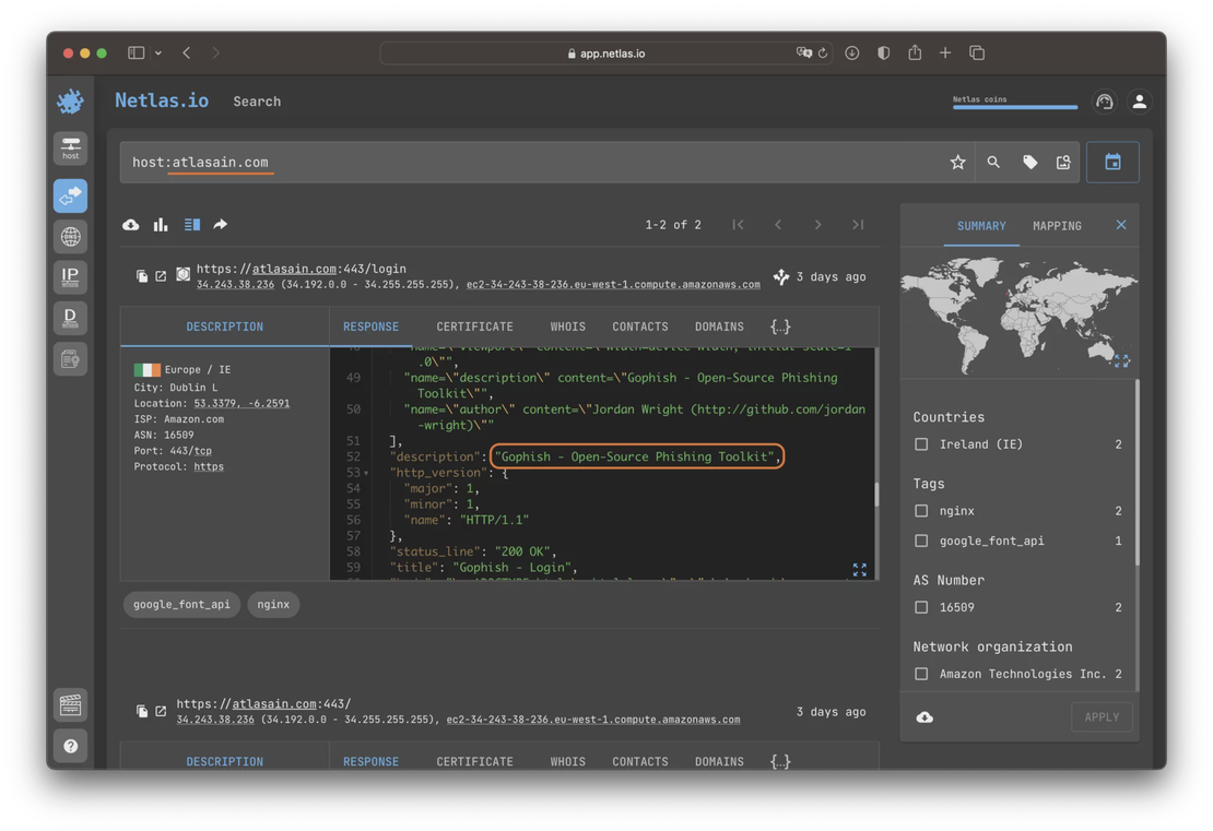 Phishing resource sample