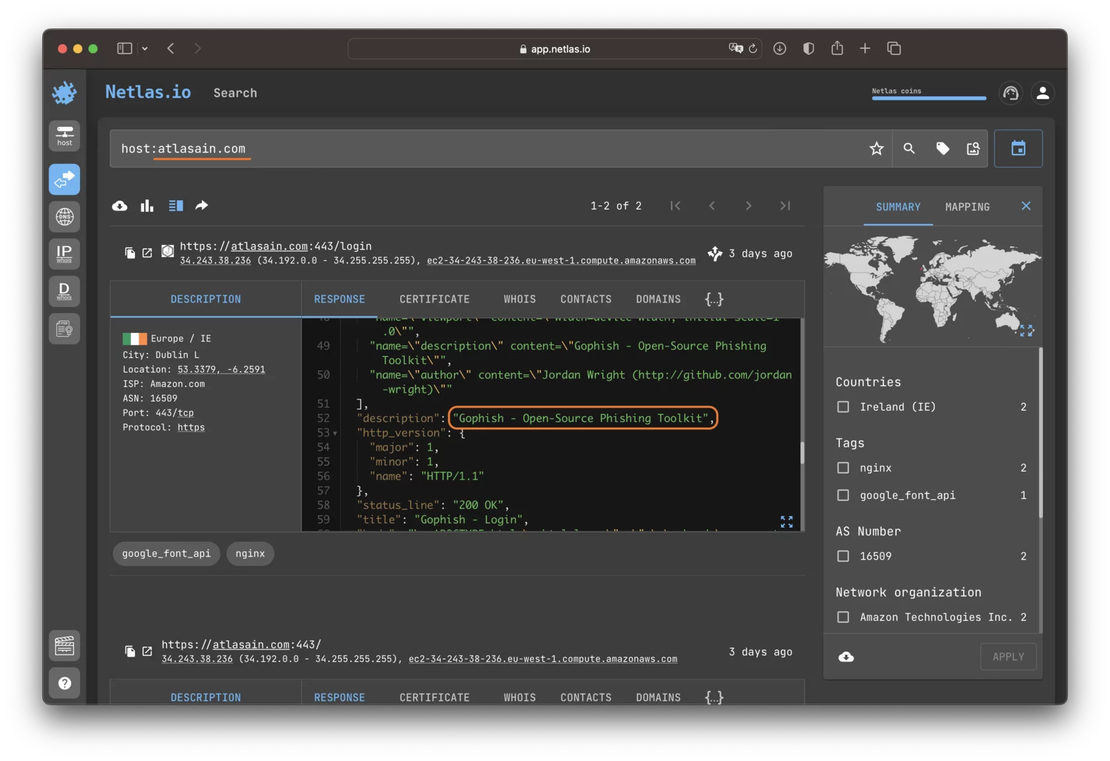 Phishing resource sample