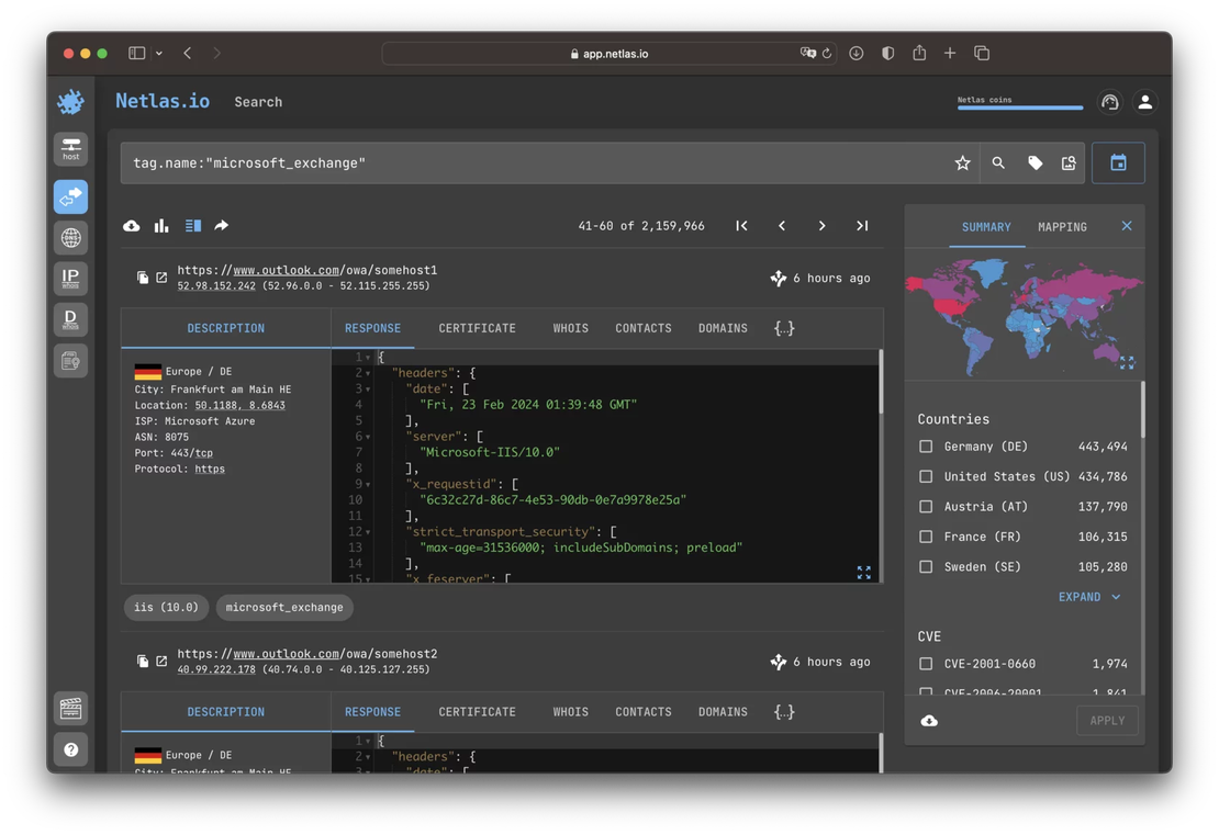 Example of query software by tag only